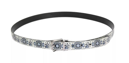 Dolce &amp; Gabbana – Geschenkbox-Set mit weiß-blauem Seidengürtel und Fliege