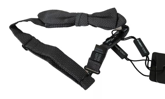 Dolce &amp; Gabbana Graue Seidenkrawatte mit Muster für Herren