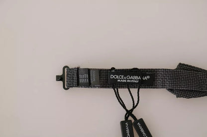 Dolce &amp; Gabbana Graue Seidenkrawatte mit Muster für Herren