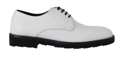 Dolce &amp; Gabbana – Weiße Derby-Schuhe aus Leder für formelle Anlässe