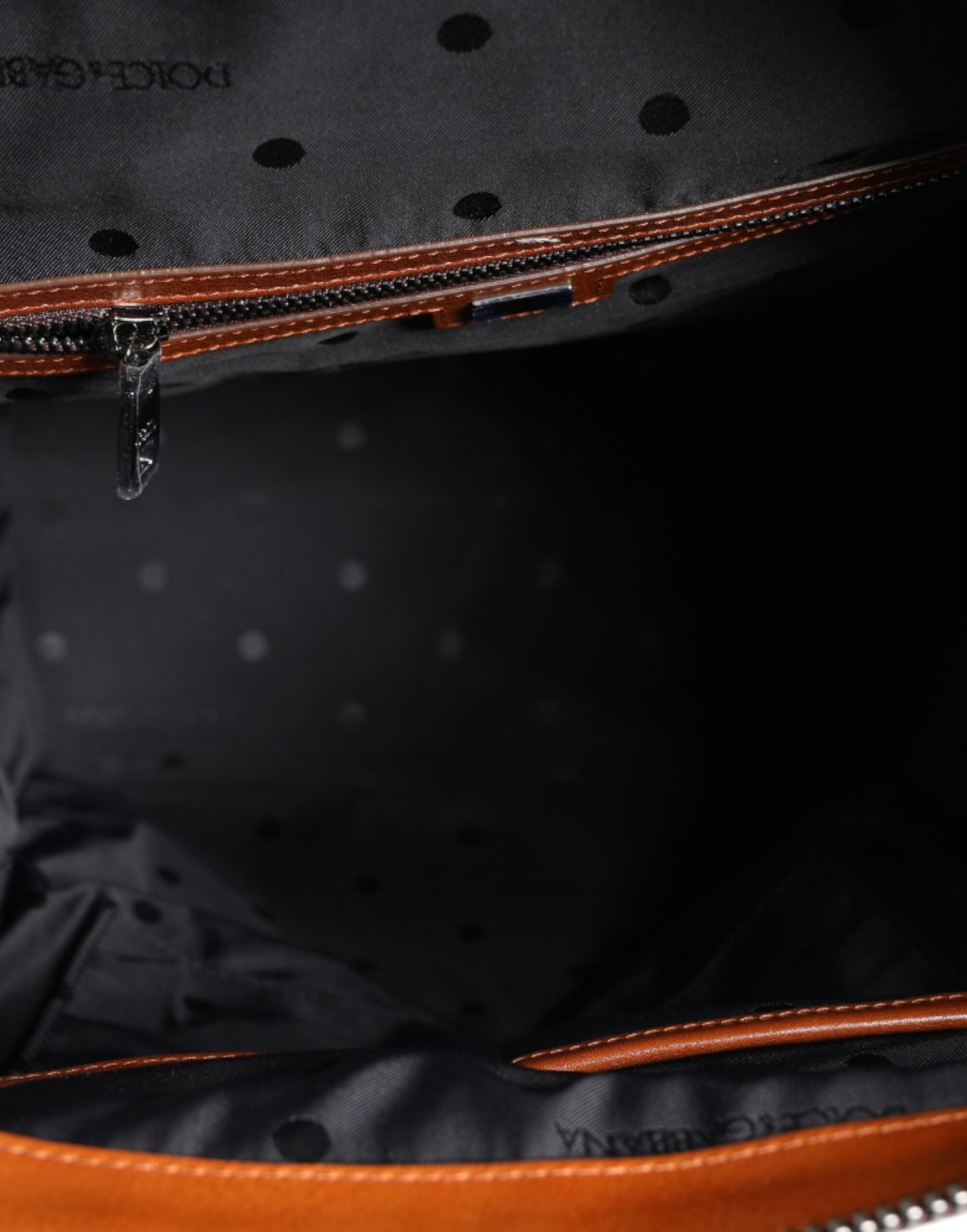 Dolce &amp; Gabbana Reiserucksack aus beige-braunem Canvas-Leder