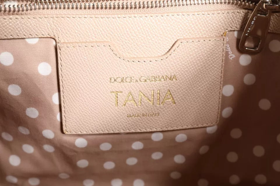 Dolce &amp; Gabbana – TANIA – Tragetasche aus Canvas mit mehrfarbigem Blumenmuster und Henkel