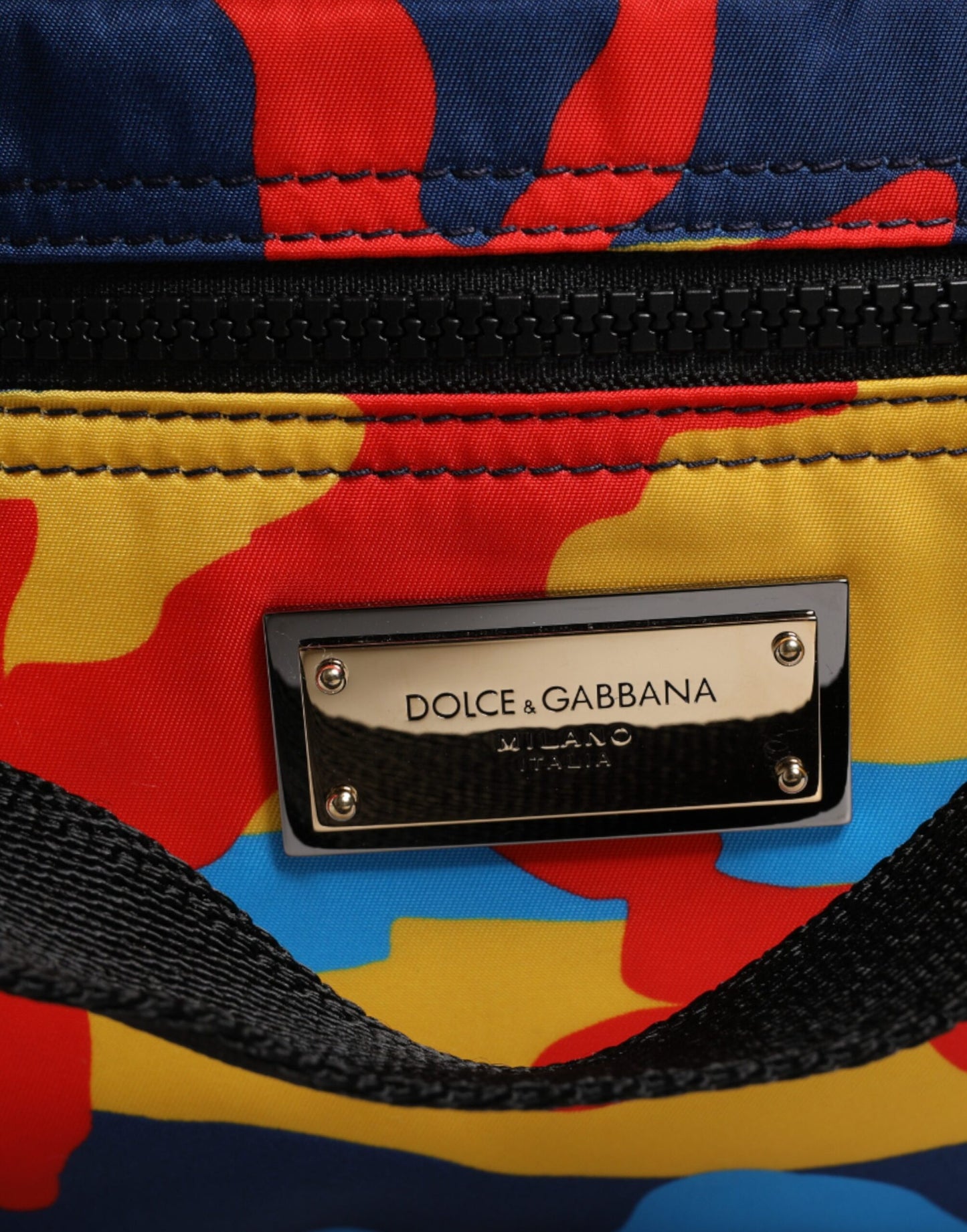 Dolce &amp; Gabbana – Mehrfarbige Camouflage-Einkaufstasche aus Nylon