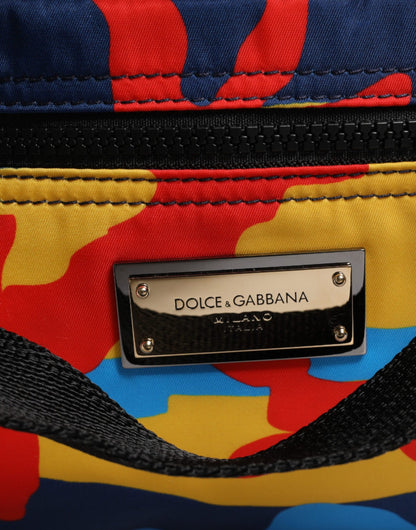Dolce &amp; Gabbana – Mehrfarbige Camouflage-Einkaufstasche aus Nylon