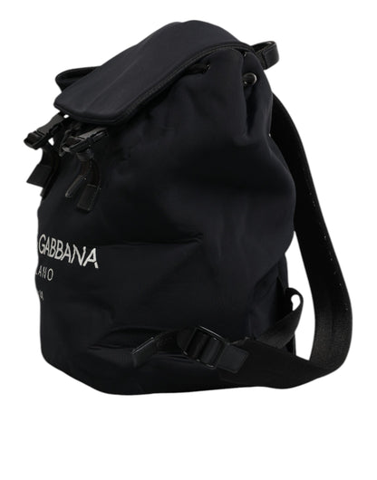 Dolce &amp; Gabbana – Schulrucksack aus Neopren und Nylon mit DG-Logo, Schwarz