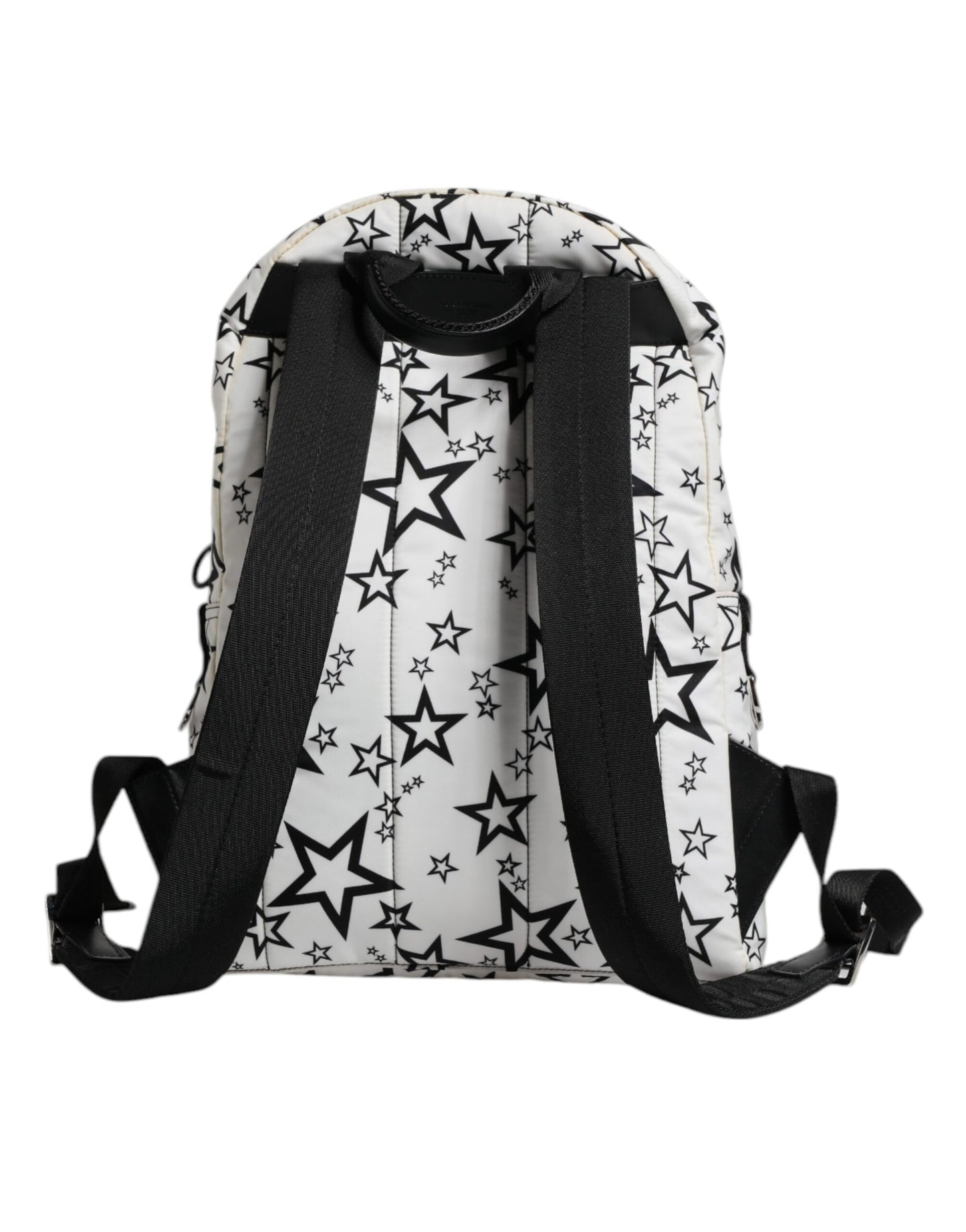 Dolce &amp; Gabbana, weißer Nylon-Schulrucksack mit DG-Sternen-Print