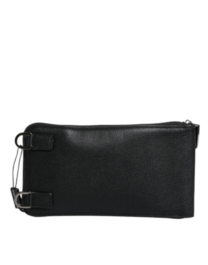 Dolce &amp; Gabbana Schwarze Lederhandtasche, Umhängetasche, Handytasche