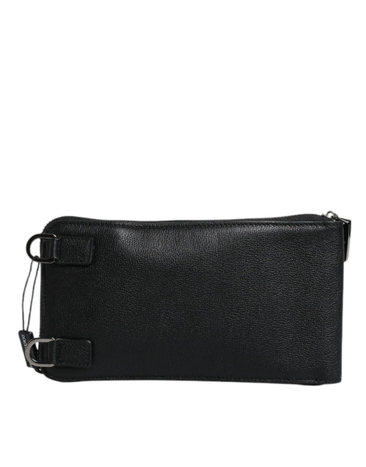Dolce &amp; Gabbana Schwarze Lederhandtasche, Umhängetasche, Handytasche