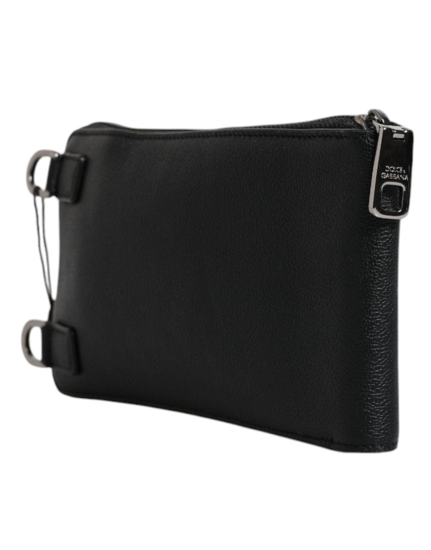Dolce &amp; Gabbana Schwarze Lederhandtasche, Umhängetasche, Handytasche