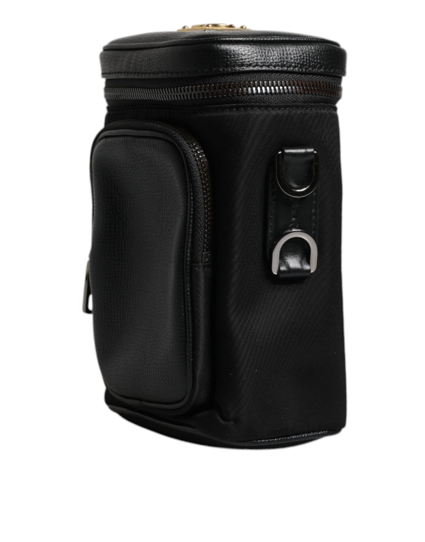 Dolce &amp; Gabbana – Schwarze Umhängetasche aus Leder mit Logo