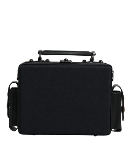 Dolce &amp; Gabbana – Umhängetasche aus schwarzem Leder mit Henkel