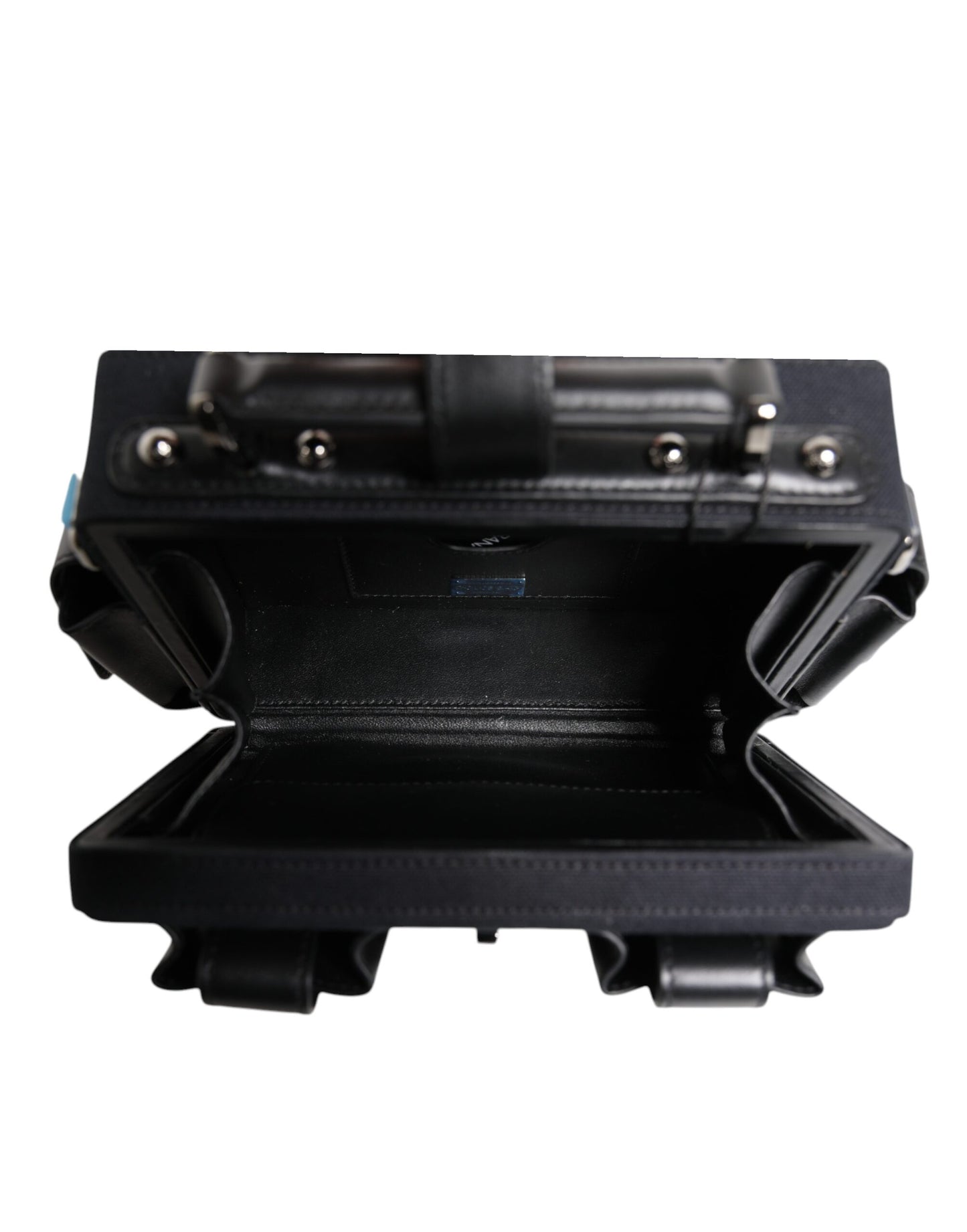 Dolce &amp; Gabbana – Umhängetasche aus schwarzem Leder mit Henkel