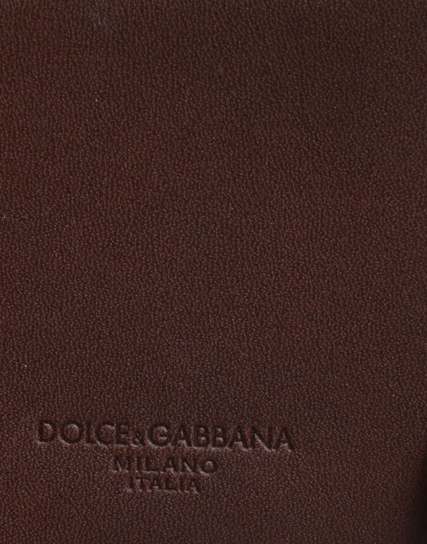 Dolce &amp; Gabbana – Schlüsselanhänger aus braunem Leder mit Reißverschluss und Logo