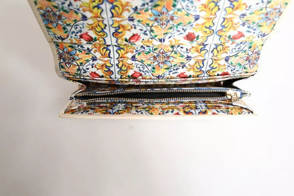 Dolce &amp; Gabbana – Dreifach faltbare Kartenetui aus Leder mit Logo-Schild in Beige