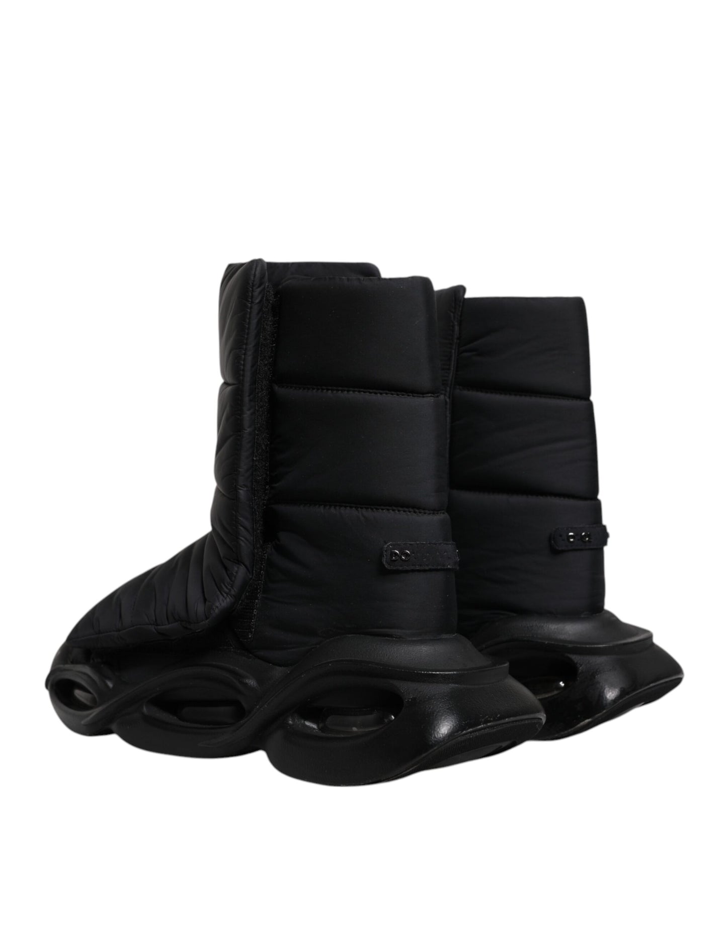 Dolce &amp; Gabbana – Schwarze Slip-On-Sneaker mit Wellensteppung