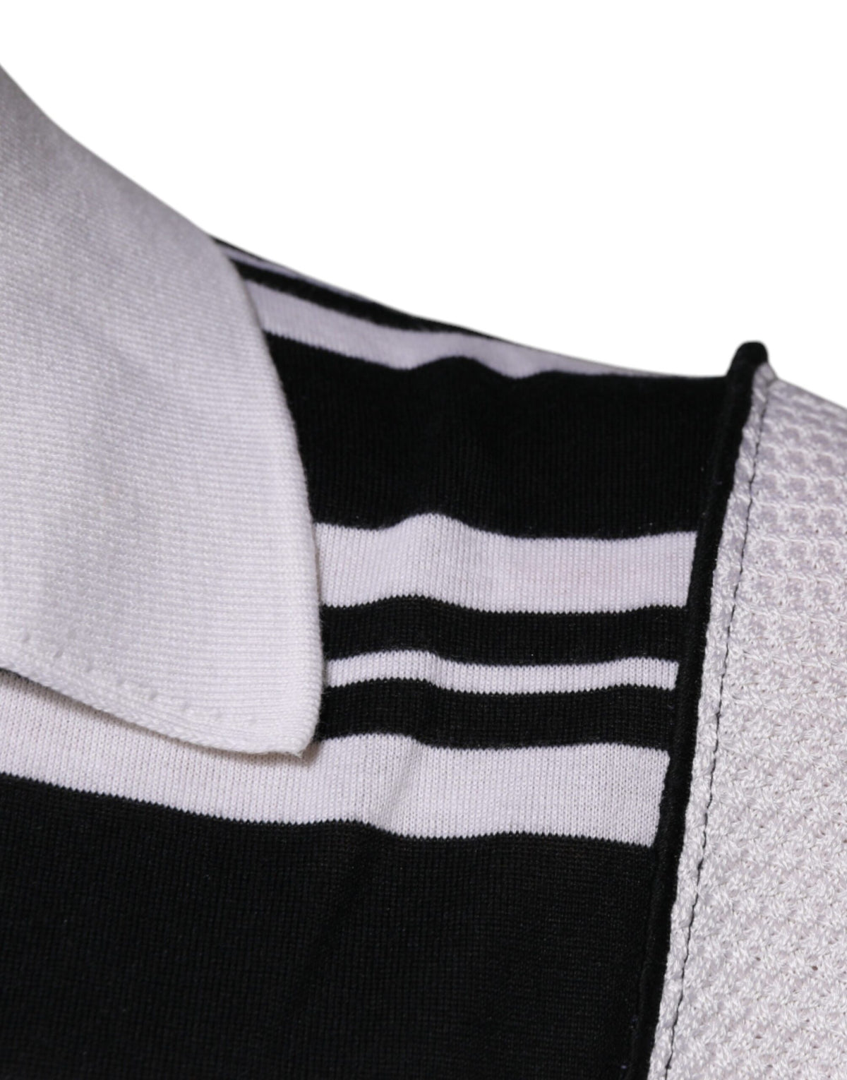 Dolce &amp; Gabbana – Poloshirt mit Kragen und schwarzen und weißen Streifen