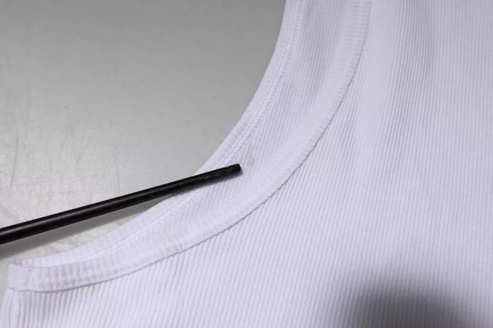 Dolce &amp; Gabbana – Ärmelloses Tank-T-Shirt aus weißer Baumwolle mit Rundhalsausschnitt