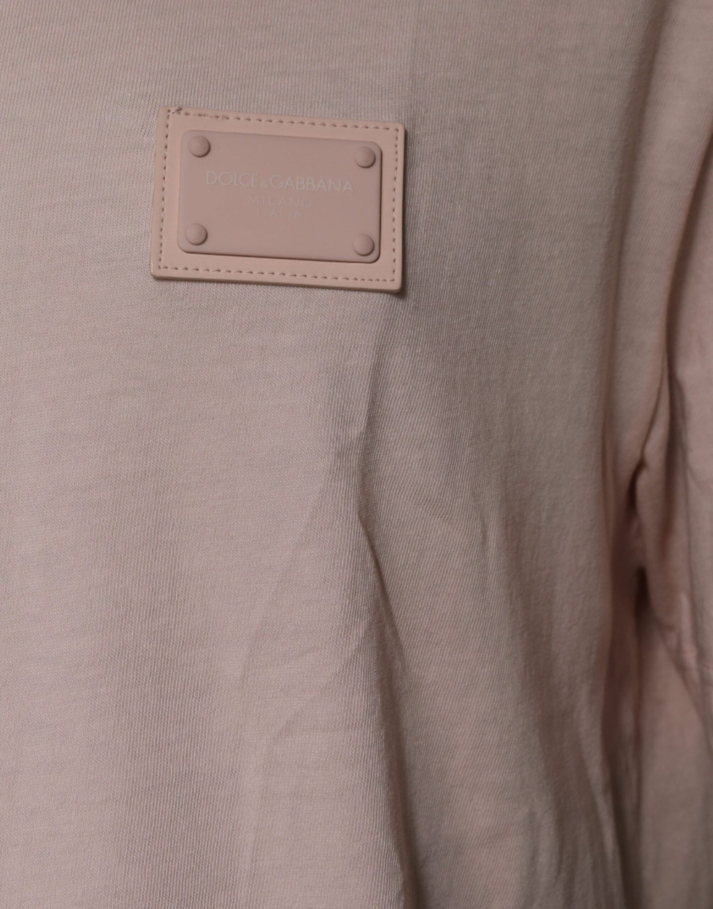 تي شيرت دولتشي آند غابانا بيج بشعار دولتشي آند غابانا، بياقة دائرية وأكمام قصيرة