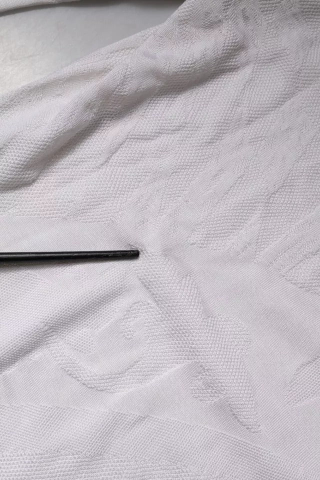 Dolce &amp; Gabbana Weißer Seidenpullover mit Rundhalsausschnitt für Herren