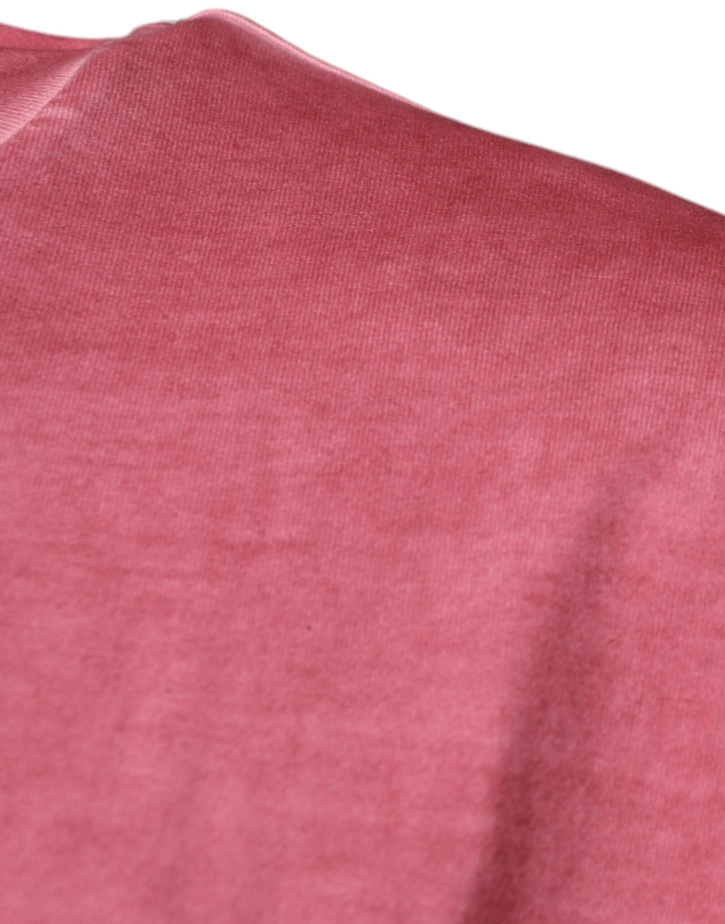 Dolce &amp; Gabbana – Rosafarbenes Baumwoll-T-Shirt mit Rundhalsausschnitt und Logo-Print