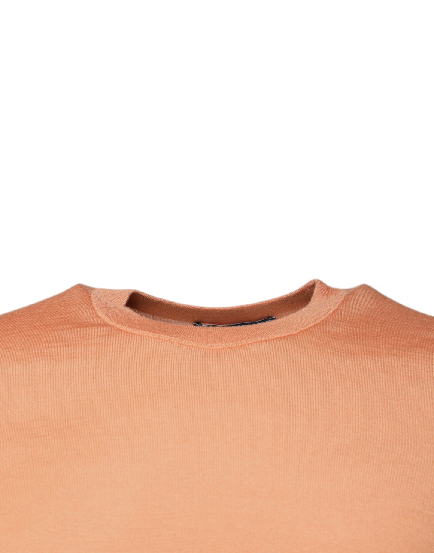 Dolce &amp; Gabbana – Kurzer Pullover aus beigefarbener Wolle mit Rundhalsausschnitt