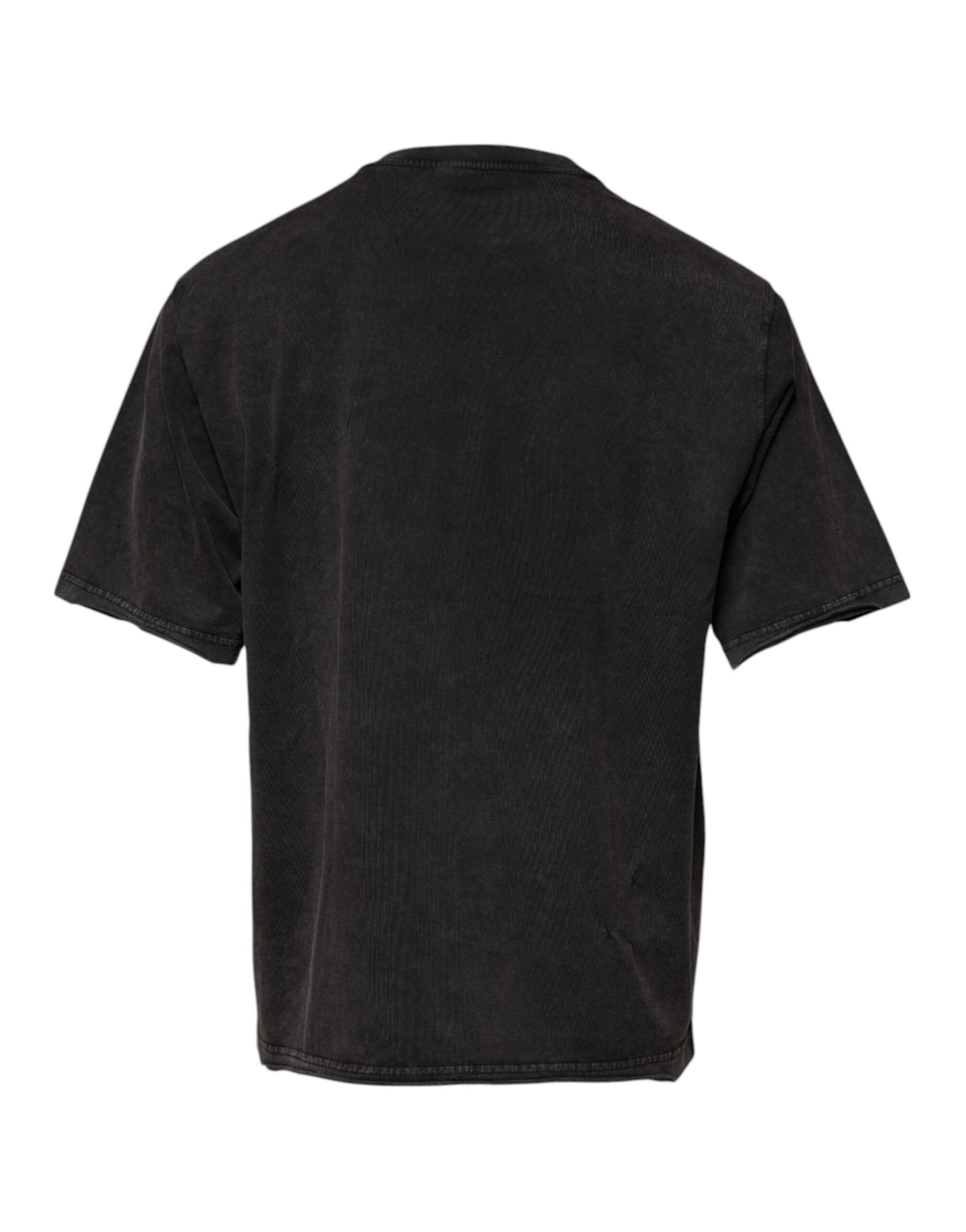 تي شيرت دولتشي آند غابانا رمادي بطبعة جلد النمر من القطن برقبة دائرية