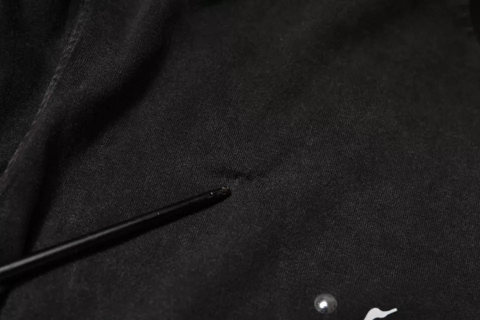 تي شيرت دولتشي آند غابانا رمادي بطبعة جلد النمر من القطن برقبة دائرية