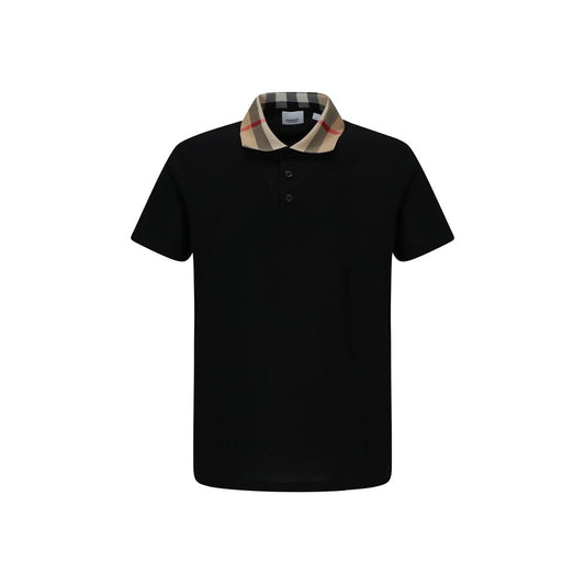 Schwarzes Baumwoll-Poloshirt von Burberry