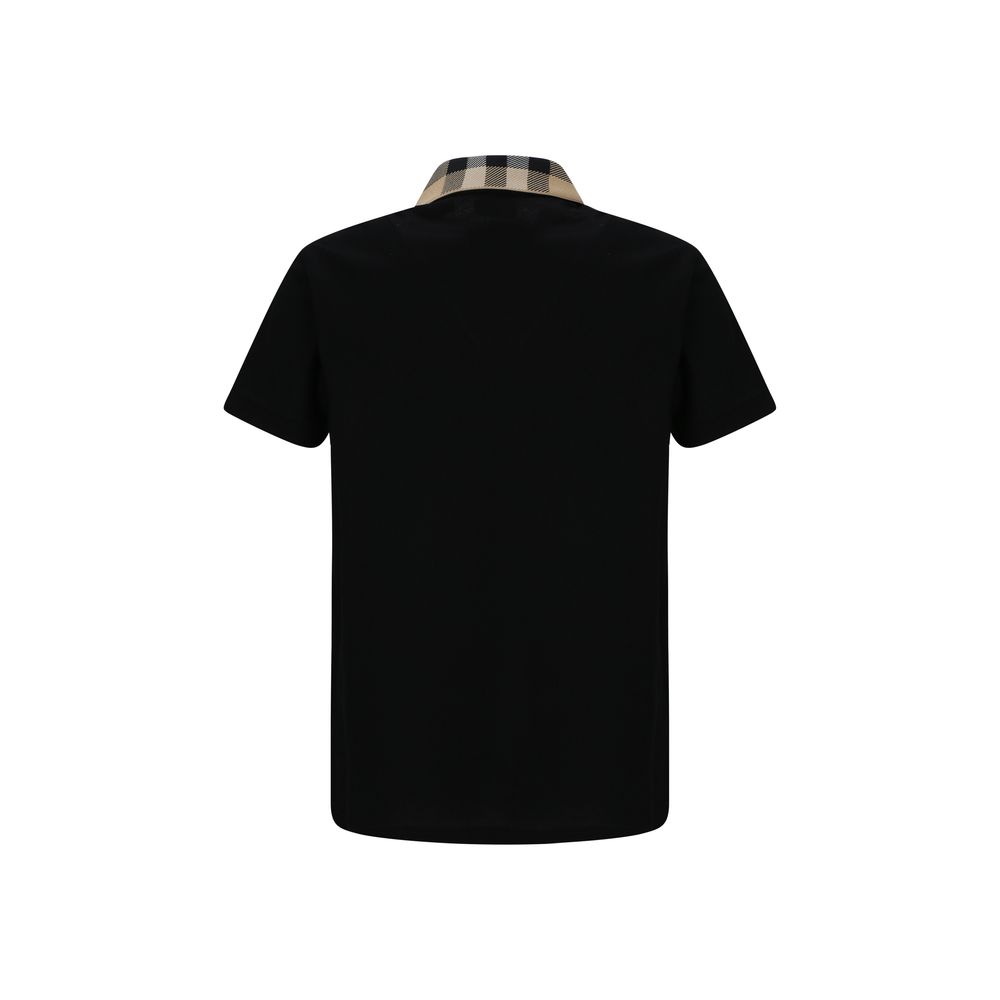 Schwarzes Baumwoll-Poloshirt von Burberry