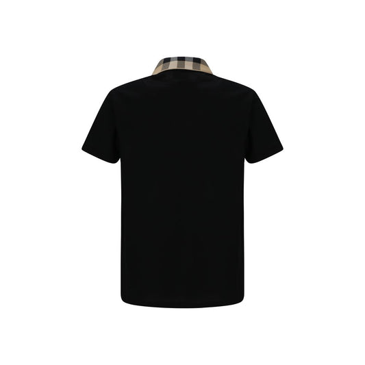 Schwarzes Baumwoll-Poloshirt von Burberry