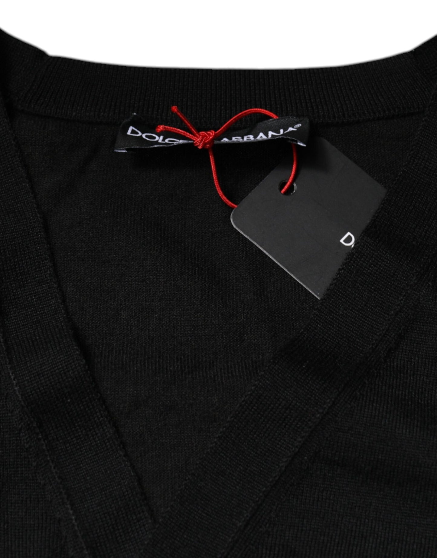 Dolce &amp; Gabbana – Schwarzer Cardigan aus Kaschmir mit Knopfleiste
