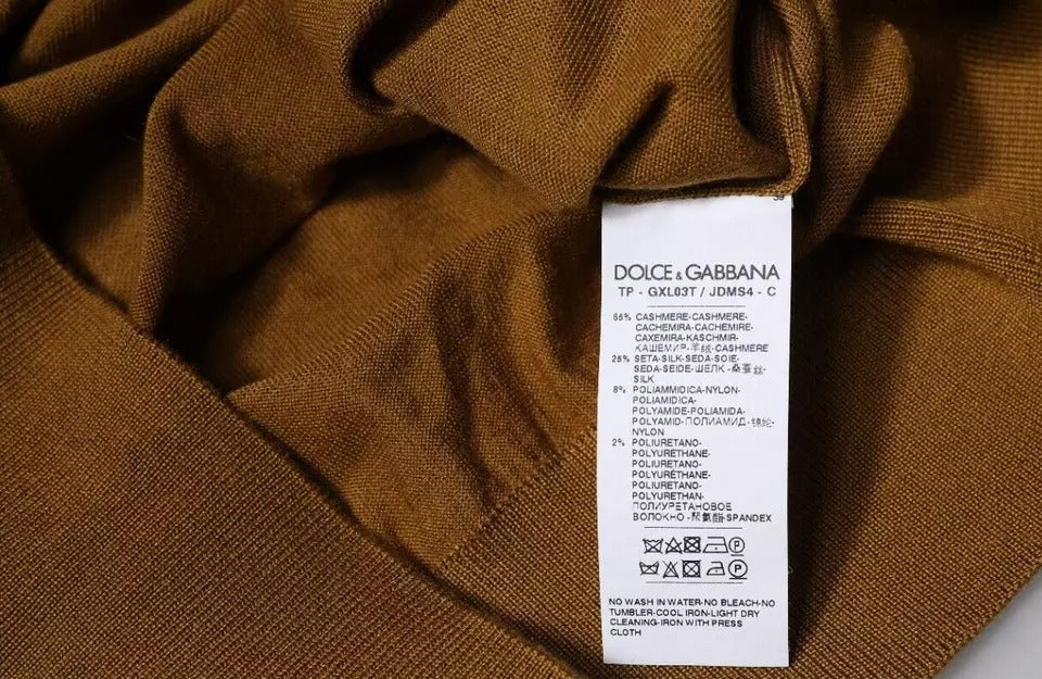 Dolce &amp; Gabbana Brauner Rollkragenpullover aus Kaschmir