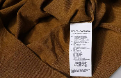 Dolce &amp; Gabbana Brauner Rollkragenpullover aus Kaschmir