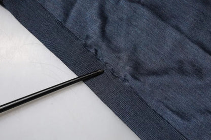 Dolce &amp; Gabbana Pullover mit Rundhalsausschnitt aus dunkelgrauer Seide