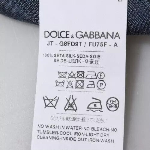 Dolce &amp; Gabbana Pullover mit Rundhalsausschnitt aus dunkelgrauer Seide