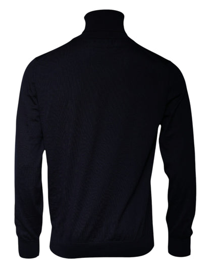 Dolce &amp; Gabbana Blauer Rollkragenpullover aus Kaschmir