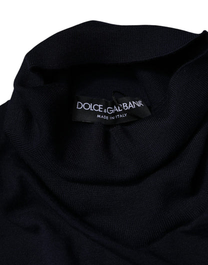 Dolce &amp; Gabbana Blauer Rollkragenpullover aus Kaschmir