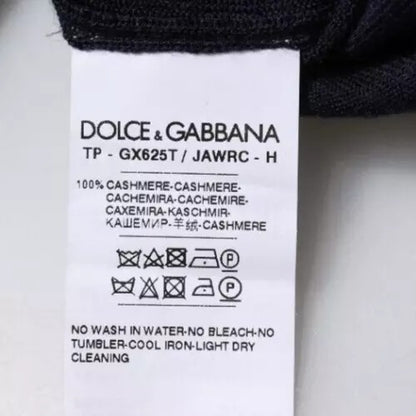 Dolce &amp; Gabbana Blauer Rollkragenpullover aus Kaschmir
