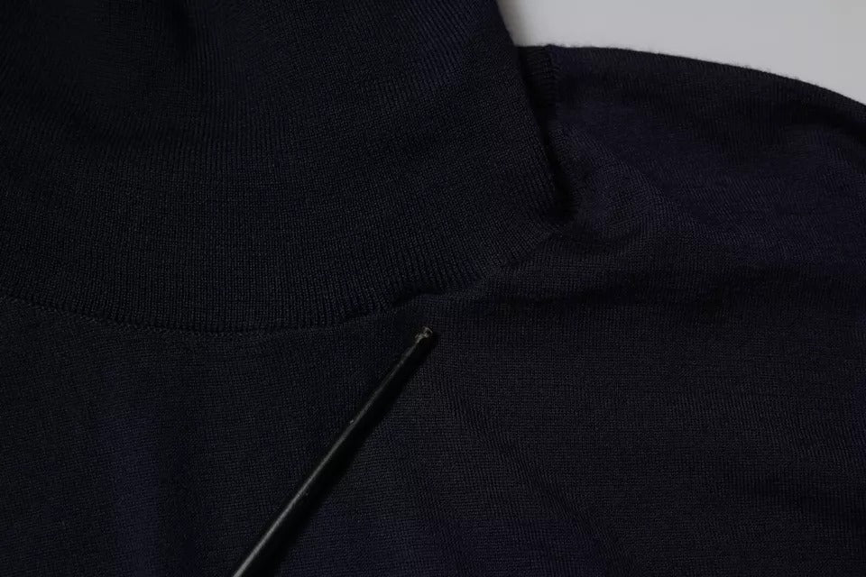 Dolce &amp; Gabbana Blauer Rollkragenpullover aus Kaschmir