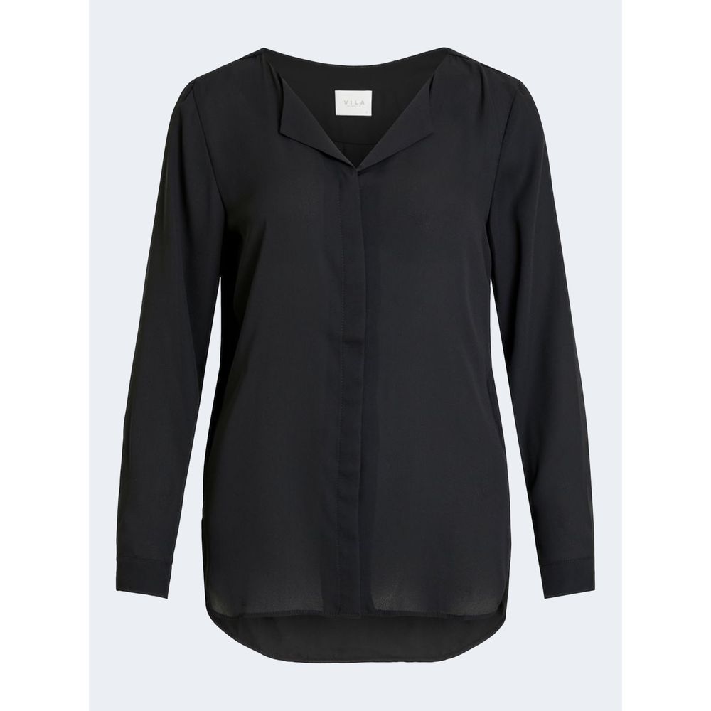 Vila Clothes Schwarze Polyesterbluse