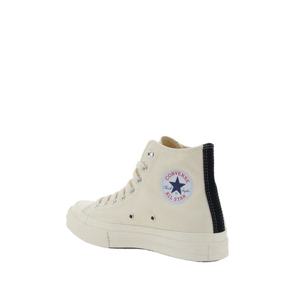 Comme Des Garçons Play x Converse Weiße Gummi-High-Top-Sneaker