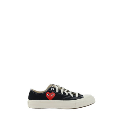 Comme Des Garçons Play x Converse Schwarze Gummisneaker mit niedrigem Schaft
