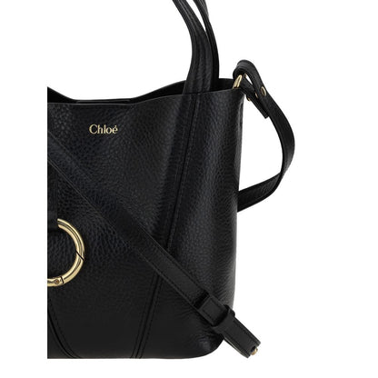Chloé Schultertasche aus schwarzem Kalbsleder (Bos Taurus)