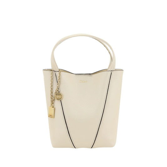 Chloé Schultertasche aus beigefarbenem Kalbsleder (Bos Taurus)