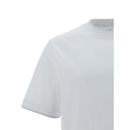 Brunello Cucinelli Weißes Baumwoll-T-Shirt
