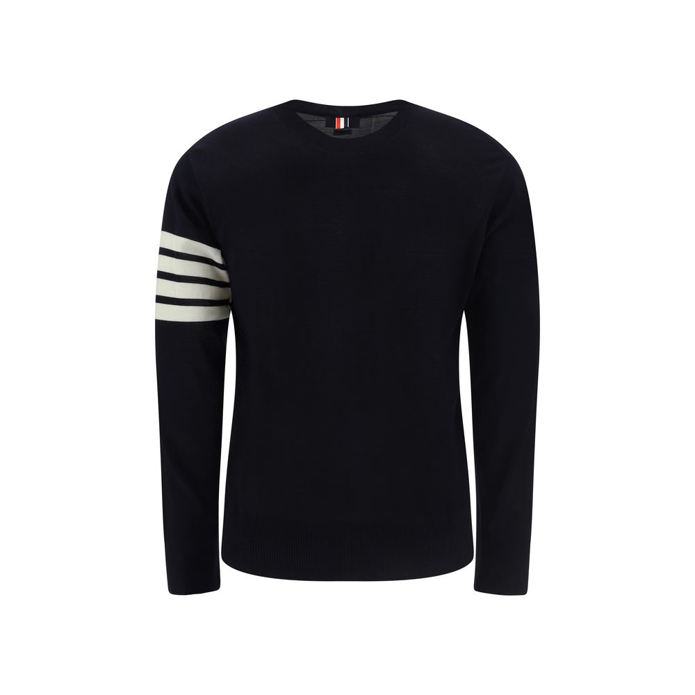 Thom Browne blaues Fleece-Sweatshirt aus Wolle