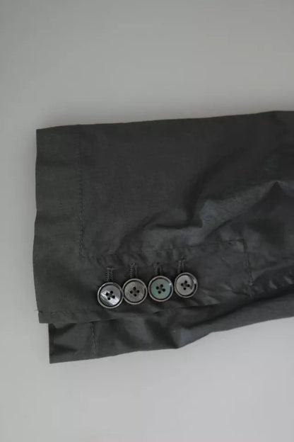 Dolce &amp; Gabbana – Einreihiger formeller Blazer aus grauer Baumwolle