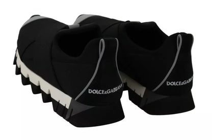 Dolce &amp; Gabbana – Schwarze Hai-Sneaker aus Neopren mit Stretch