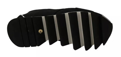 Dolce &amp; Gabbana – Schwarze Hai-Sneaker aus Neopren mit Stretch