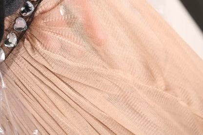 Dolce &amp; Gabbana – Ärmelloses Maxi-Etuikleid aus Seide in Braun